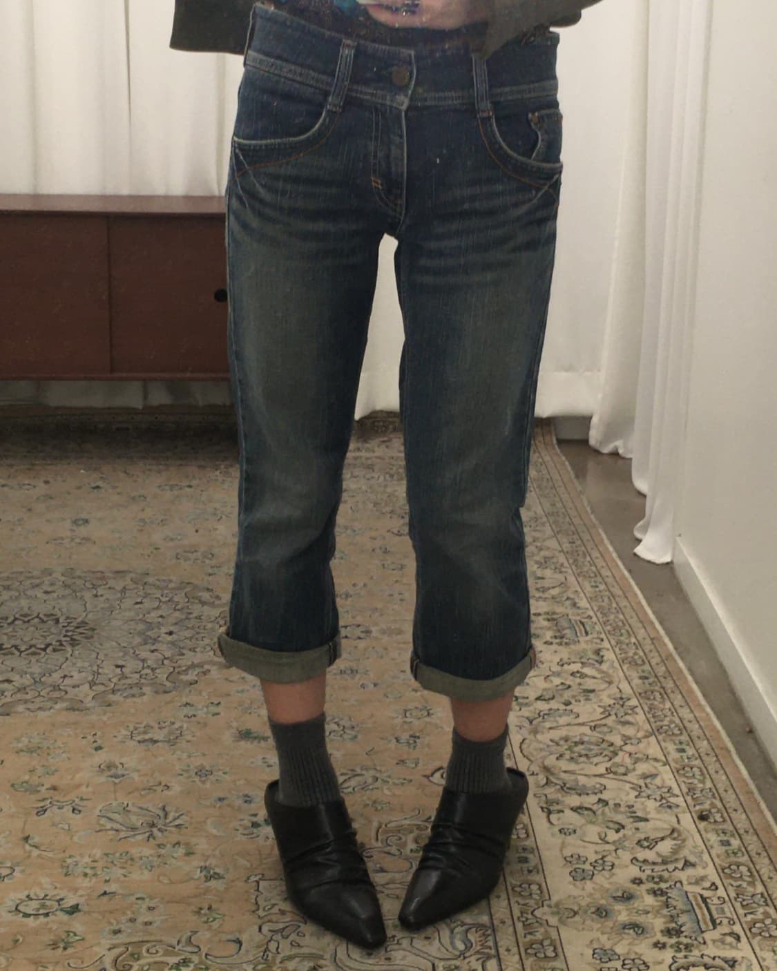 데님 카프리 팬츠 상품이미지1