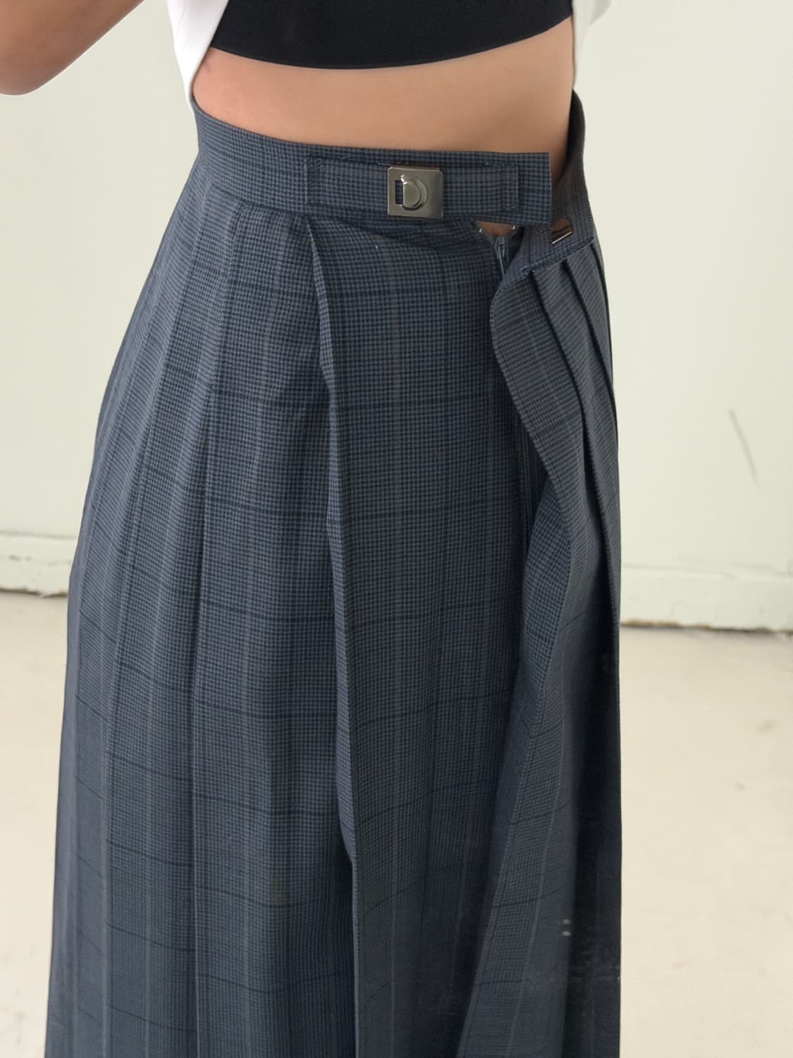 일본빈티지 일본교복 핀턱 플리츠 롱스커트 상품이미지4