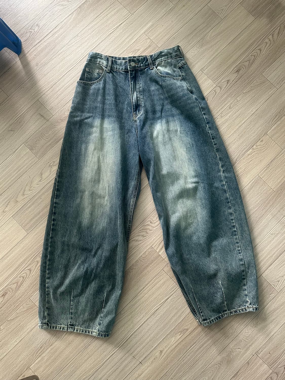 레이지보이 벌룬 핏 데님_페이디드블루 M 상품이미지1