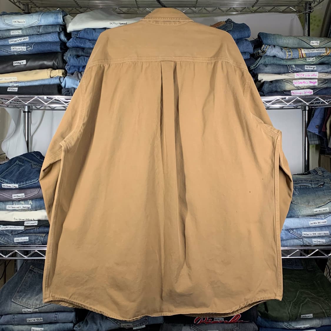 [XL] 00's 칼하트 헤비코튼 워크셔츠 카멜 상품이미지3