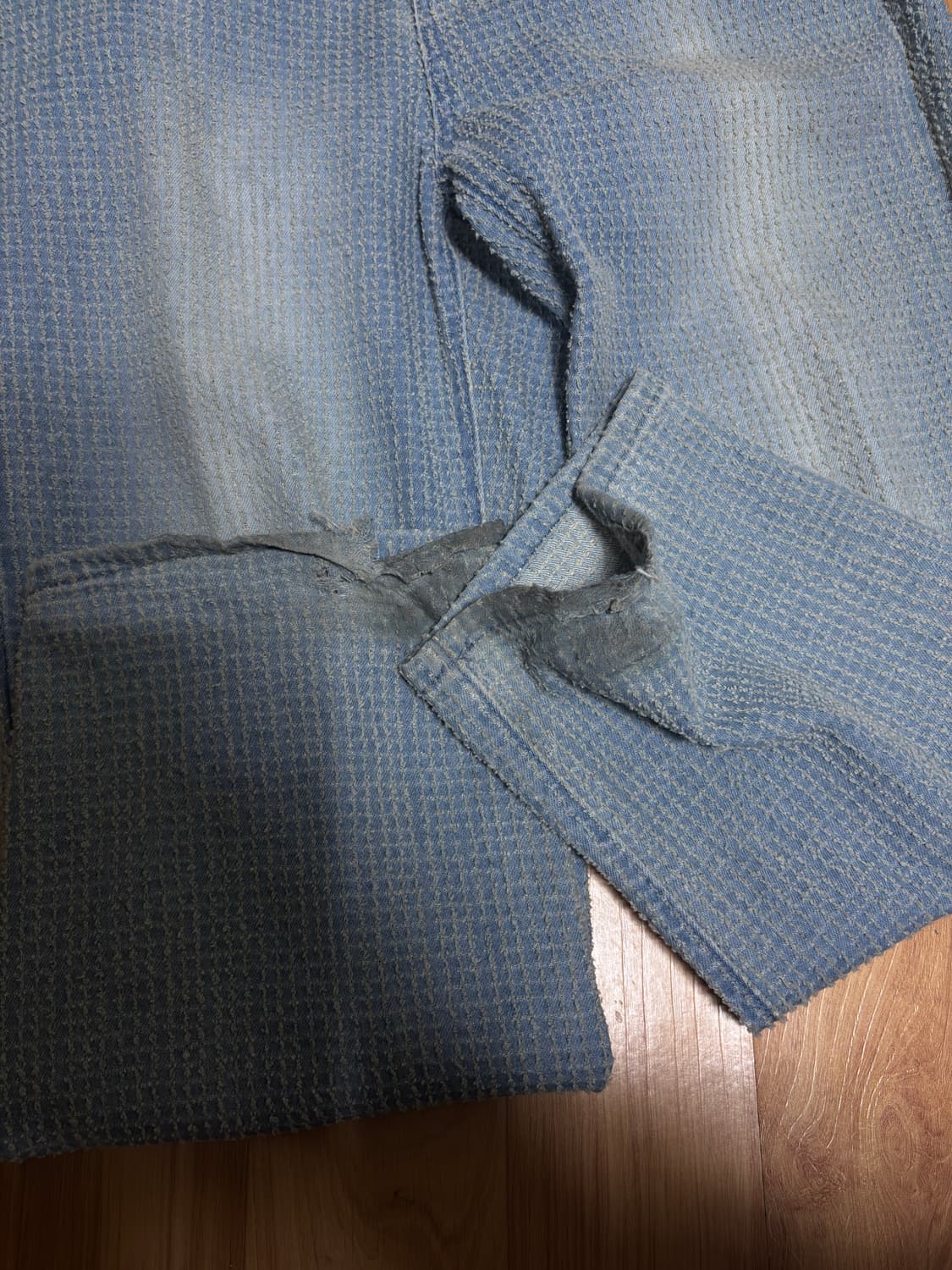 노이어 데미지 스트라이프 데님 팬츠 라이트블루 48 상품이미지2