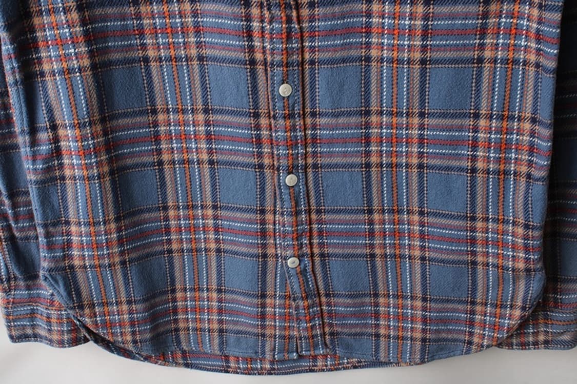 [L] 00s 갭 GAP 플란넬 블루 패턴 셔츠 상품이미지7