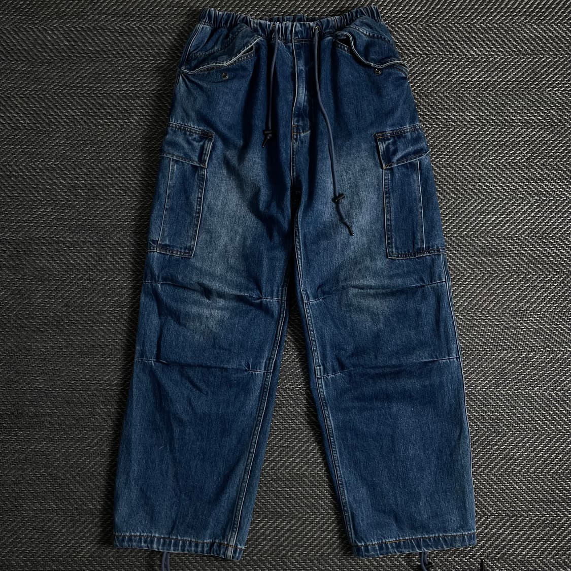 아웃스탠딩 멀티포켓 카고 데님 퍼티그 팬츠o 3673 상품이미지1