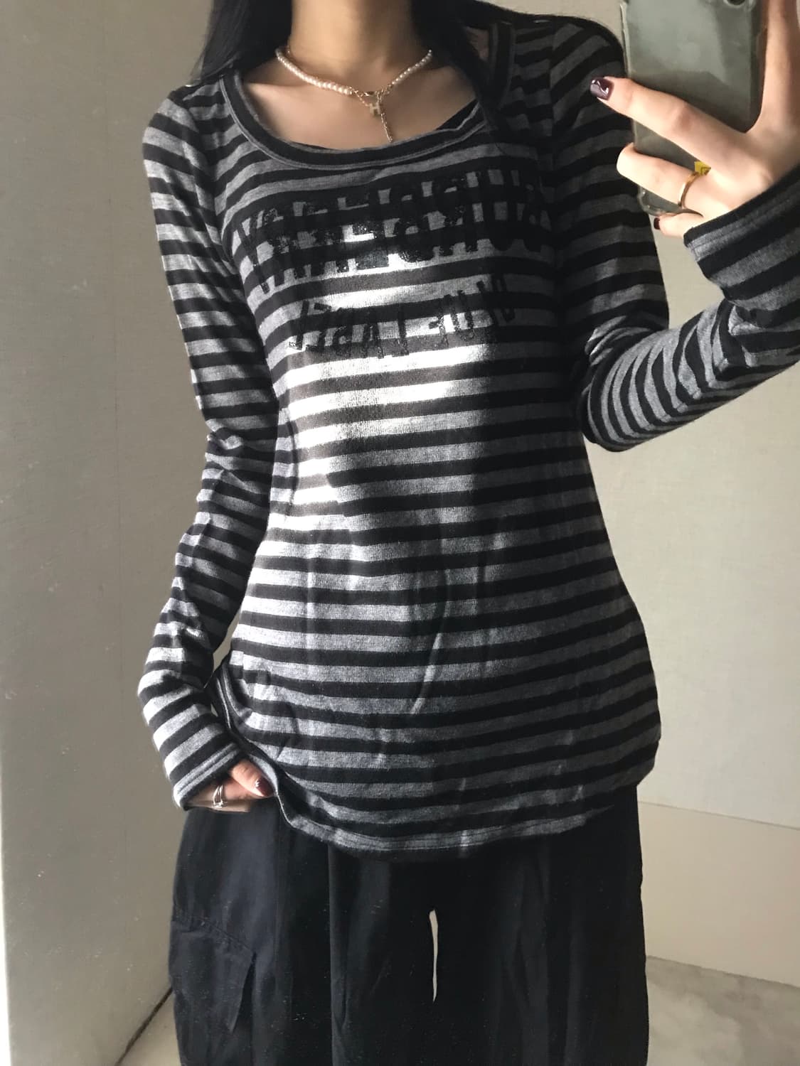 버버리 블루라벨 스트라이프 롱슬리브 상품이미지2
