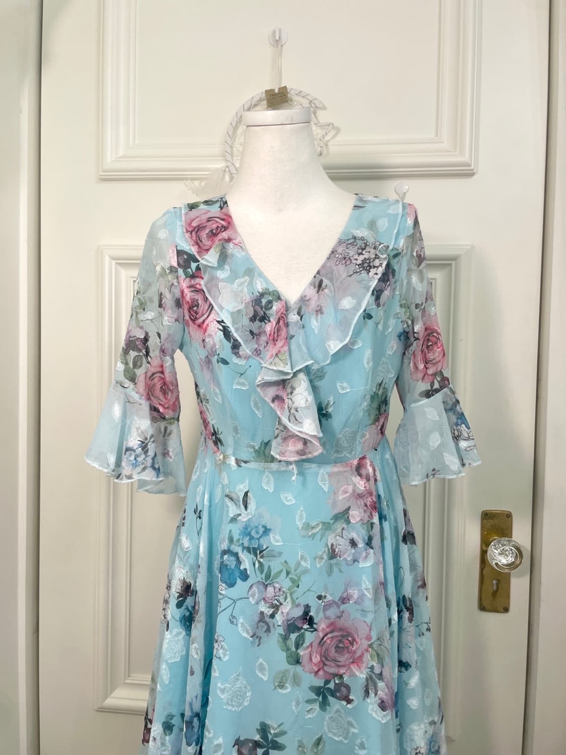 mint blue flower ruffle summer opc 상품이미지5