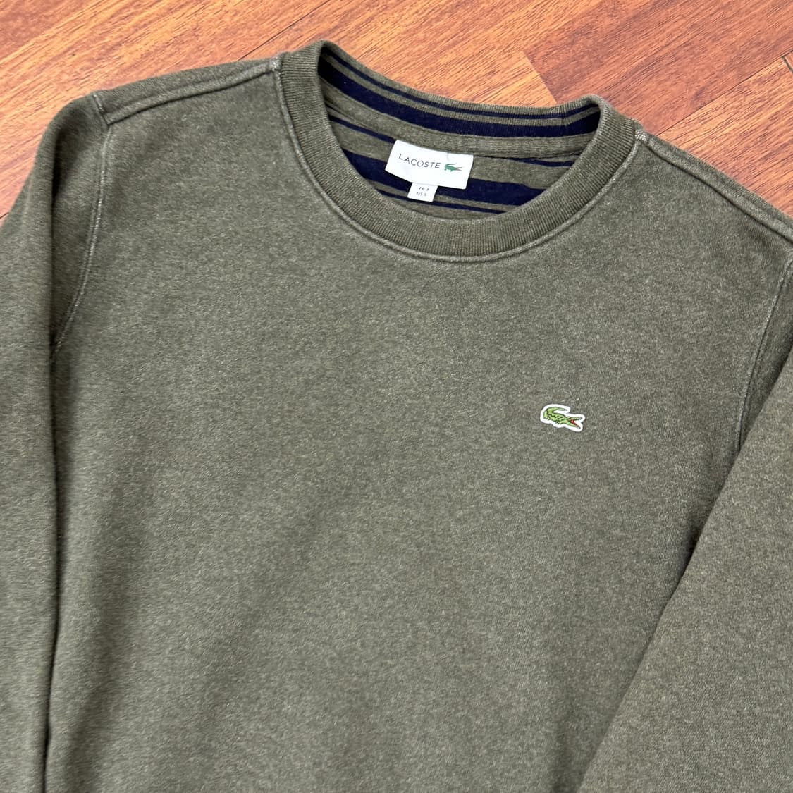 95 라코스테 해비스웻 카키 맨투맨 티셔츠  상품이미지2