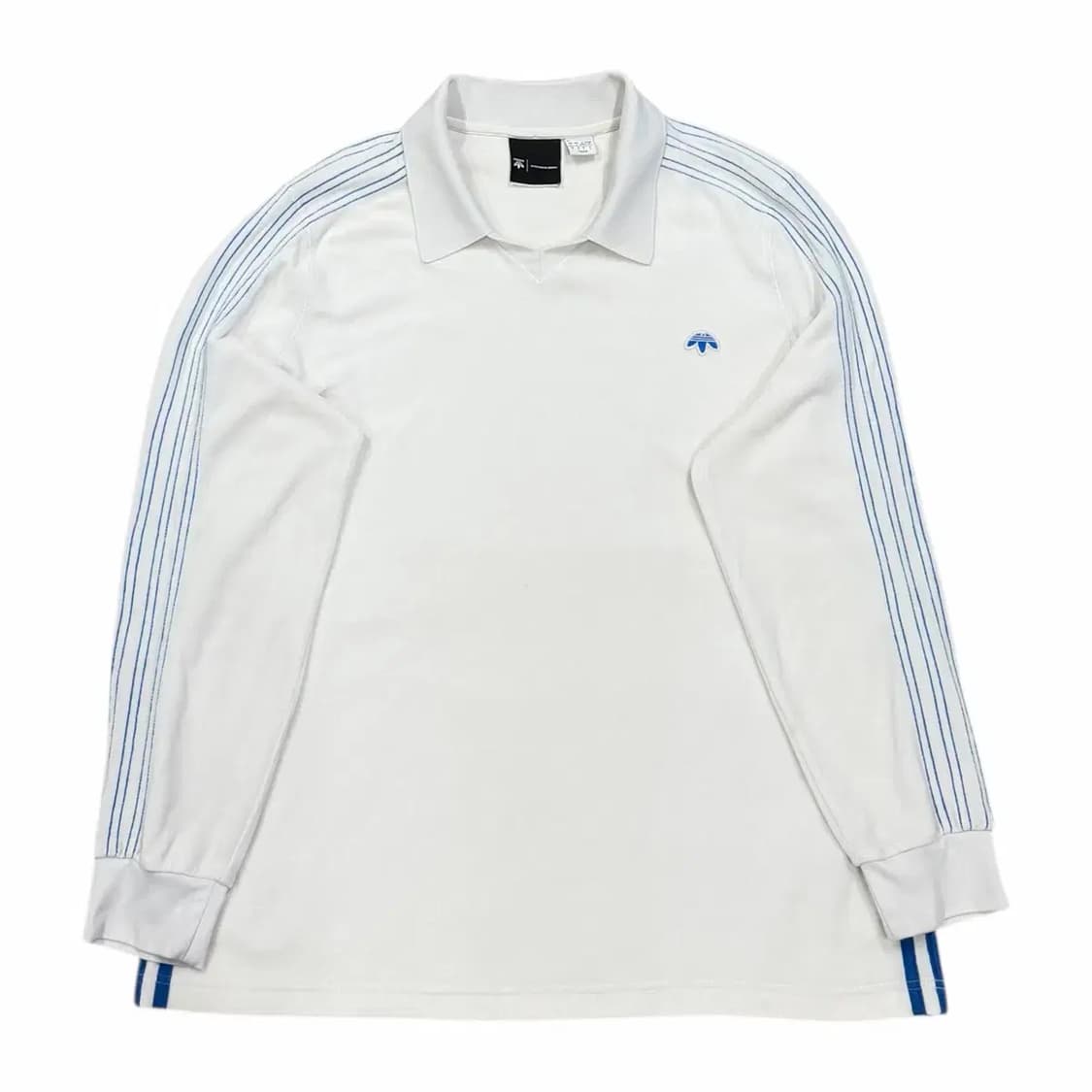 알렉산더왕x아디다스 벨루어 카라티 긴팔 화이트 블루 상품이미지1