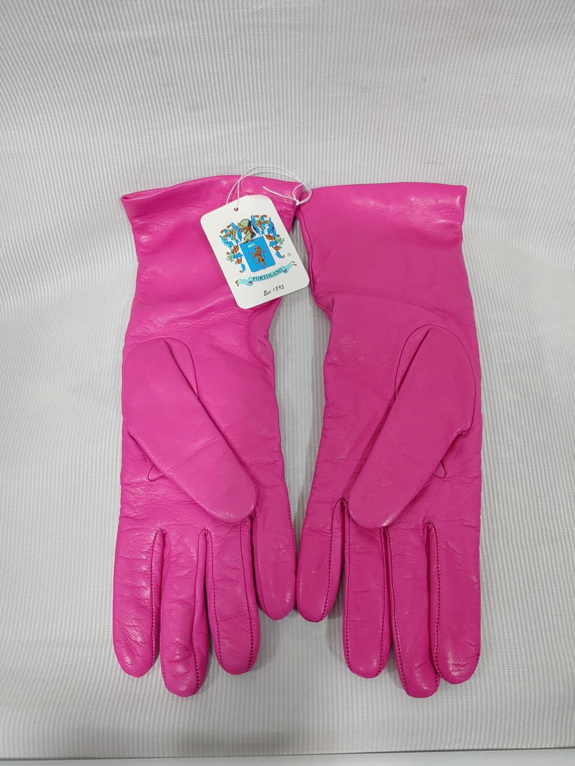 새상품 포르톨라노 핑크 양가죽 장갑 긴 장갑 상품이미지1
