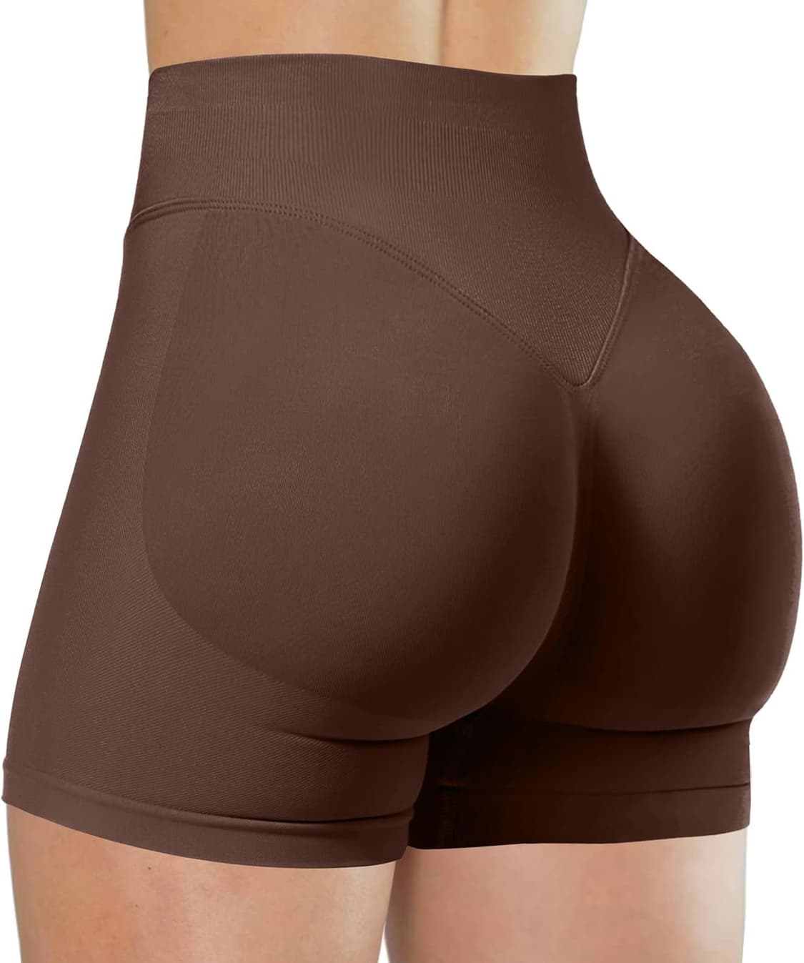 여성 하이웨스트 쇼츠 헬스 요가 피치힙업 브라운 (새제품) 상품이미지1