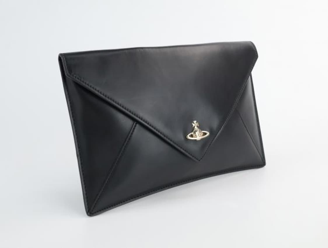 Vivienne westwood블랙 레더 폴드 백 상품이미지1
