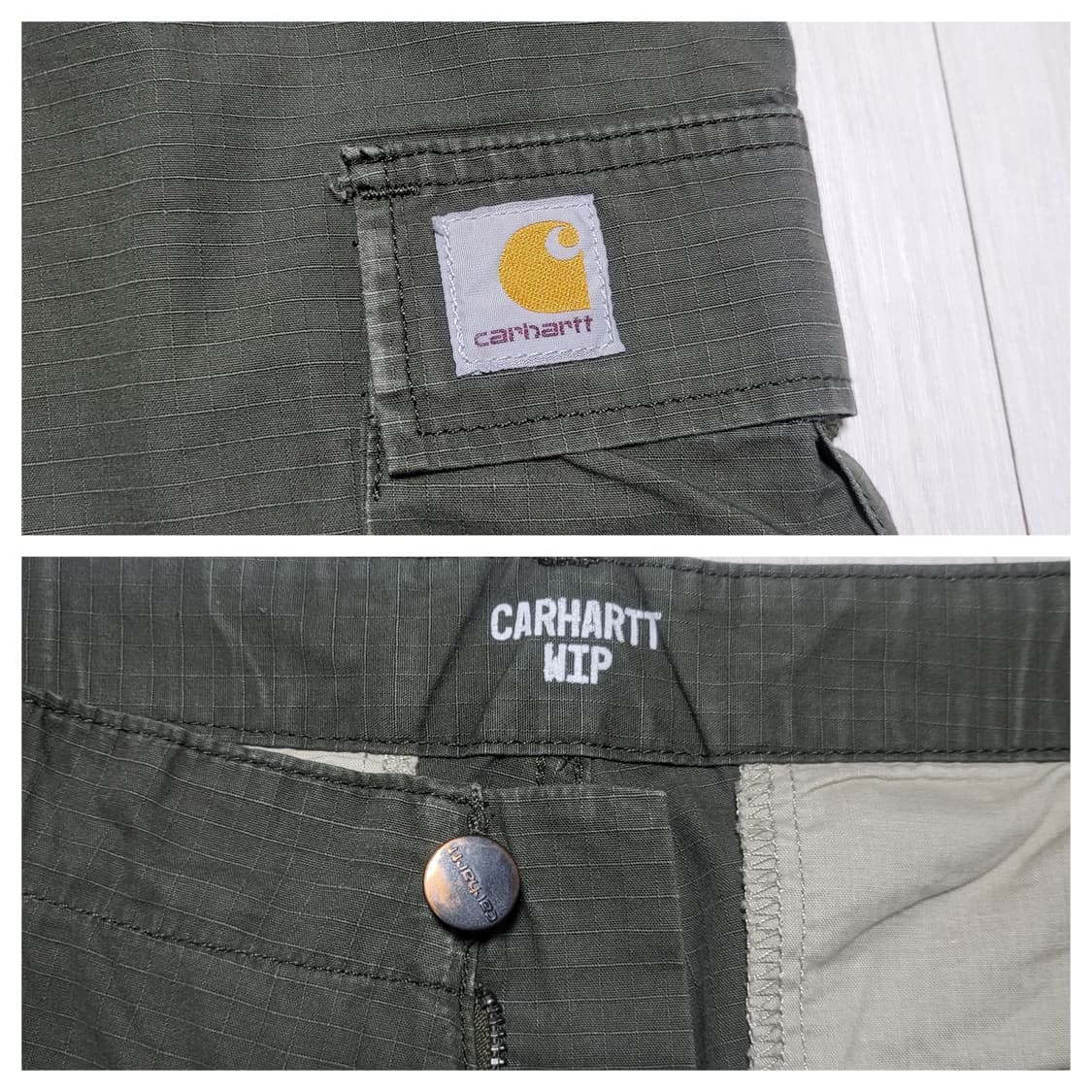 (34) 칼하트 WIP 레귤러 카고팬츠 립스탑 올리브 carhartt 상품이미지10