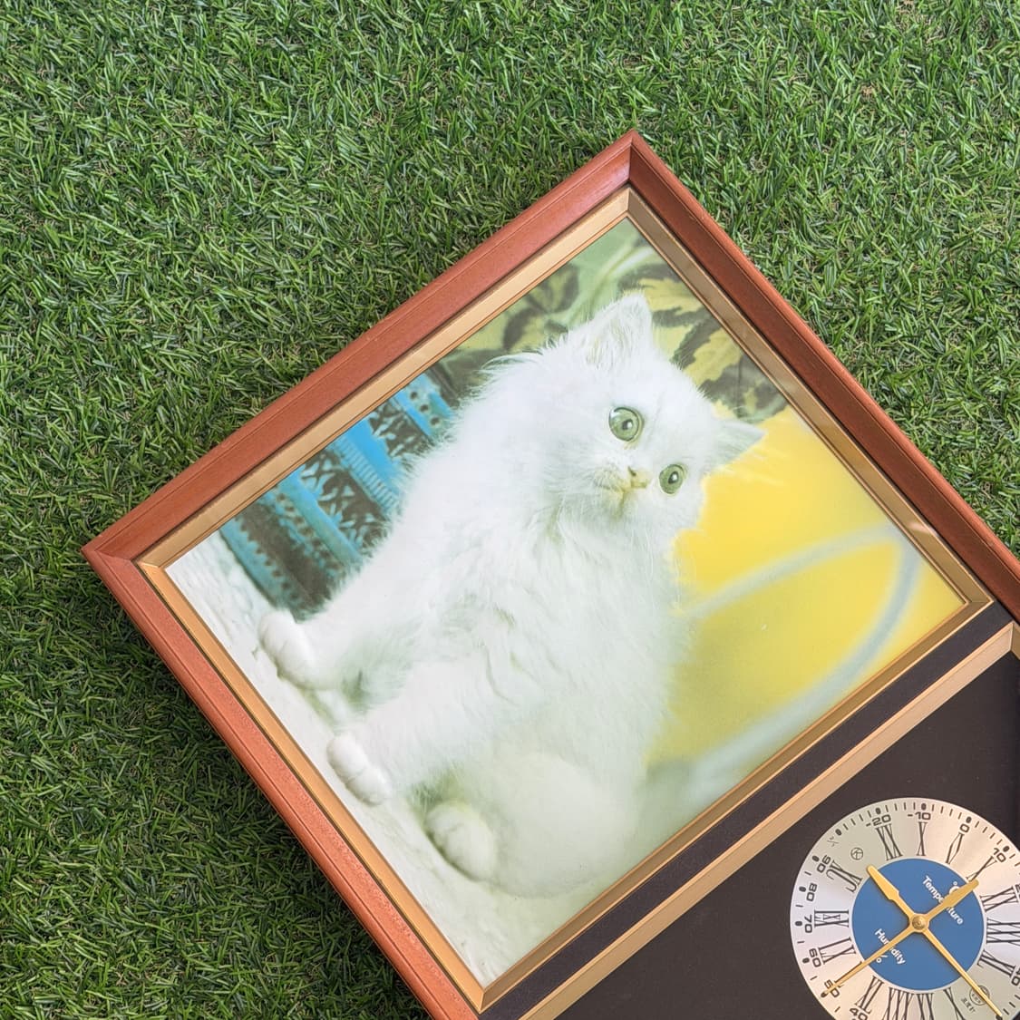 일본 고전 빈티지 쇼와 레트로 고양이 시계 액자 인테리어 소품 상품이미지3