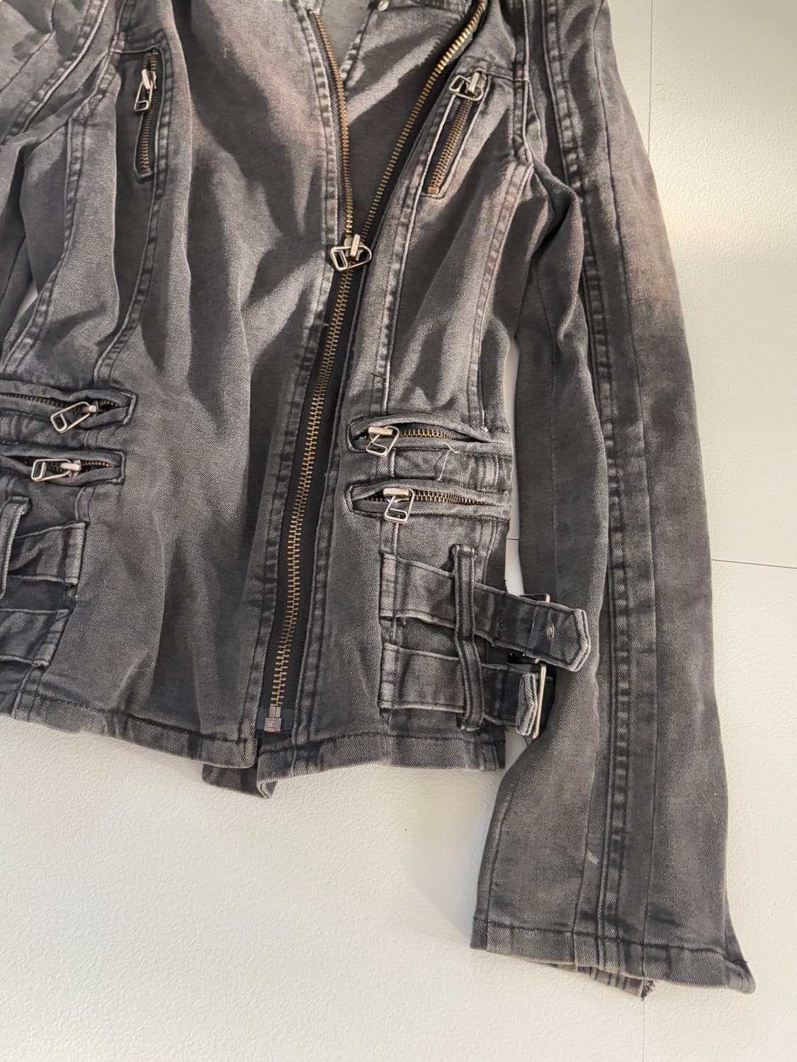• Dark Gray Denim Detail Rider Detail Ja 상품이미지8