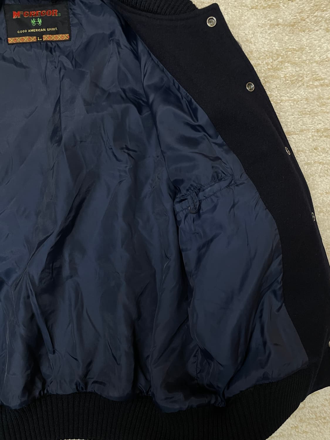 [L] 00s 맥그리거 Mcgregor 울 빈티지  스타디움 바시티 자켓 상품이미지3