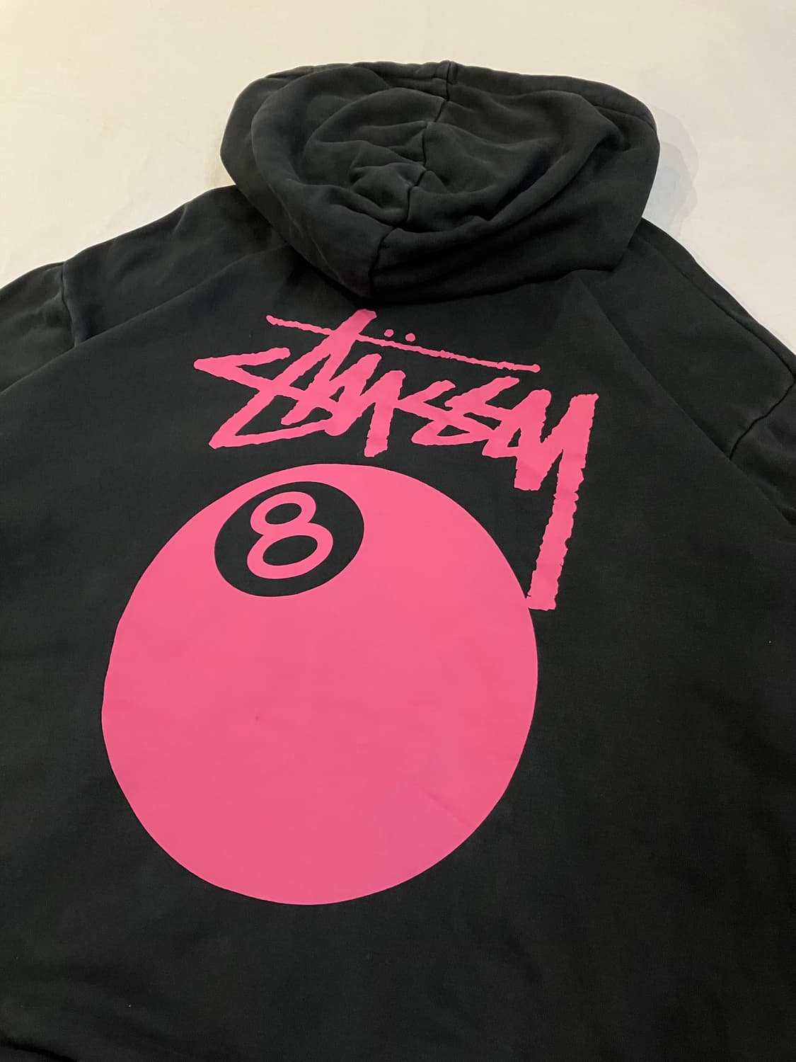 스투시 8볼 피그먼트 후드티 블랙핑크 상품이미지2