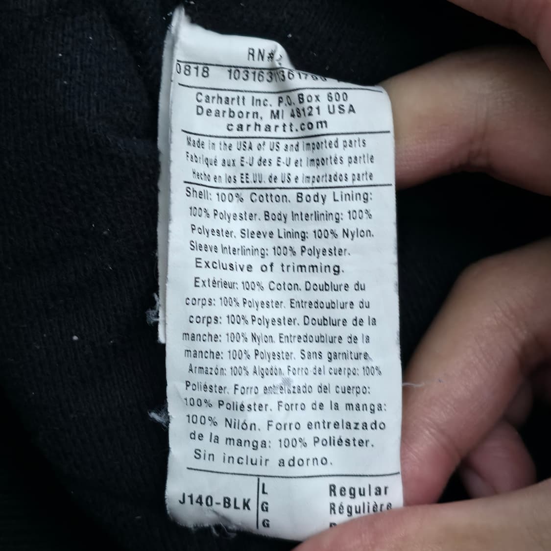 [L] 칼하트 J140 액티브 후드 워크 자켓 상품이미지8
