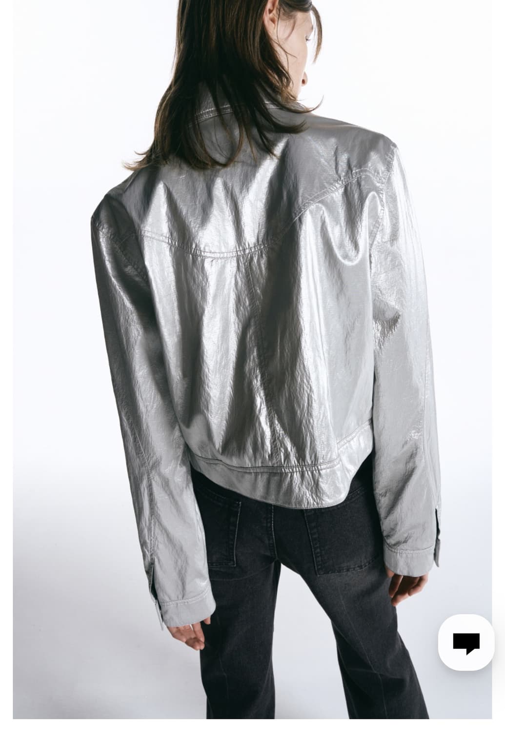 인사일러스 메탈릭 바이커 자켓 S 상품이미지3