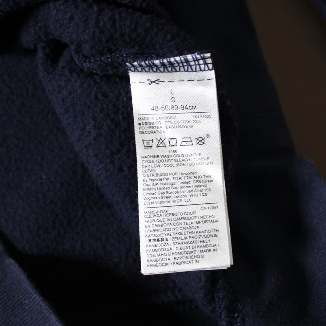GAP 갭 네이비 기모 후드티  상품이미지5