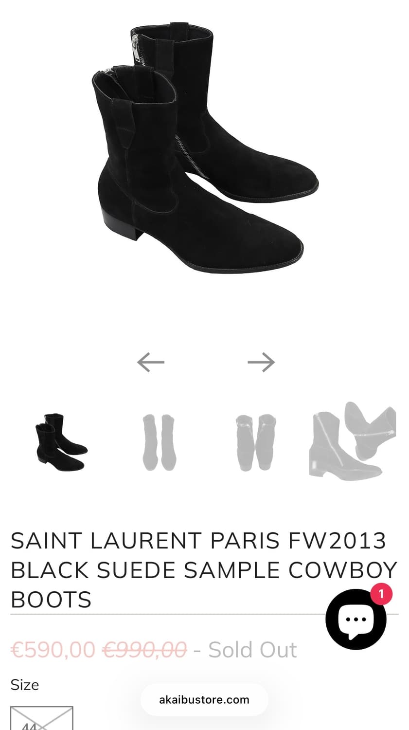 SAINT LAURENT 13FW 에디슬리먼 사이드 집 카우보이 부츠 상품이미지8