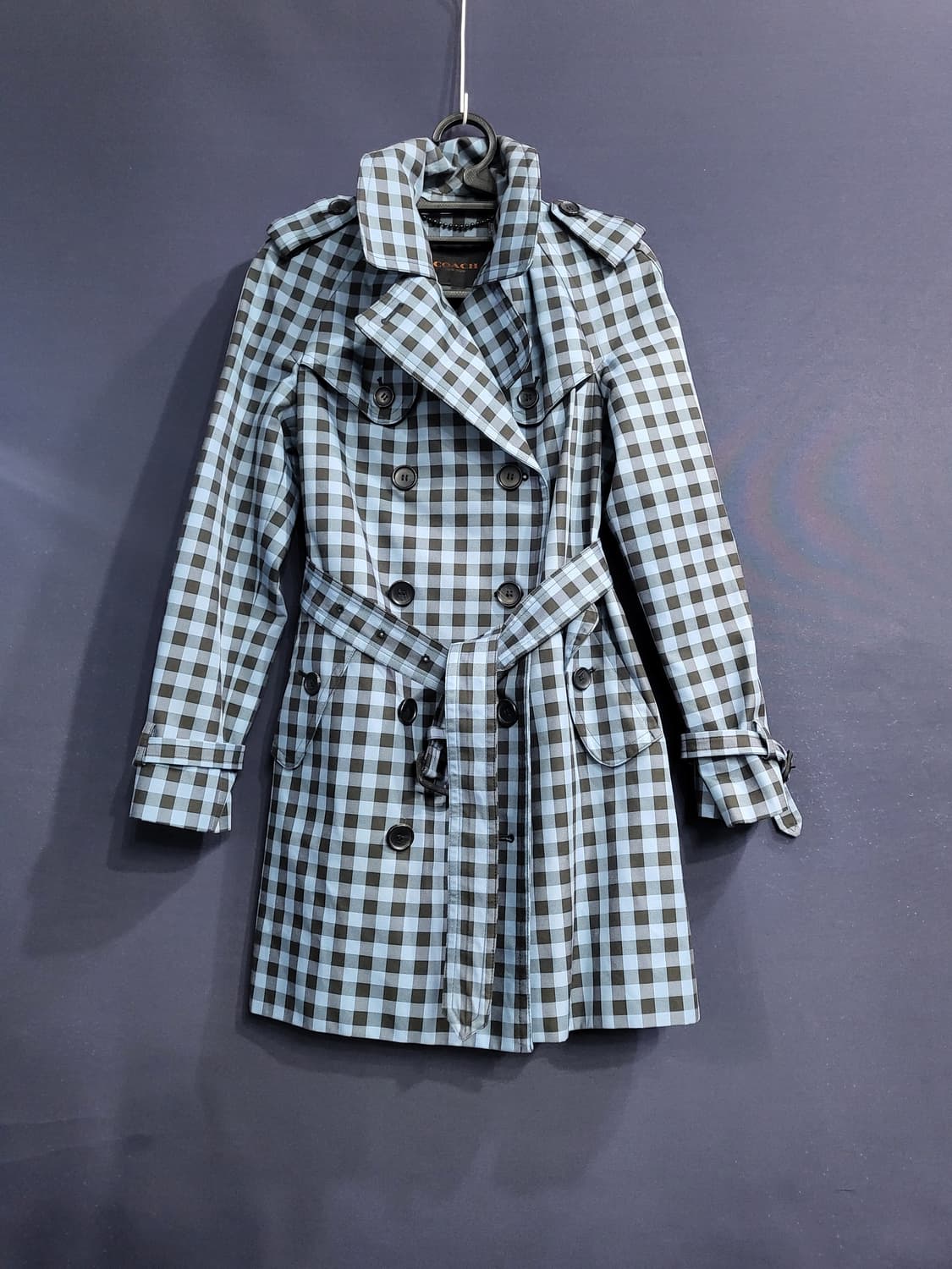 코치 체크 트렌치코트 상품이미지1