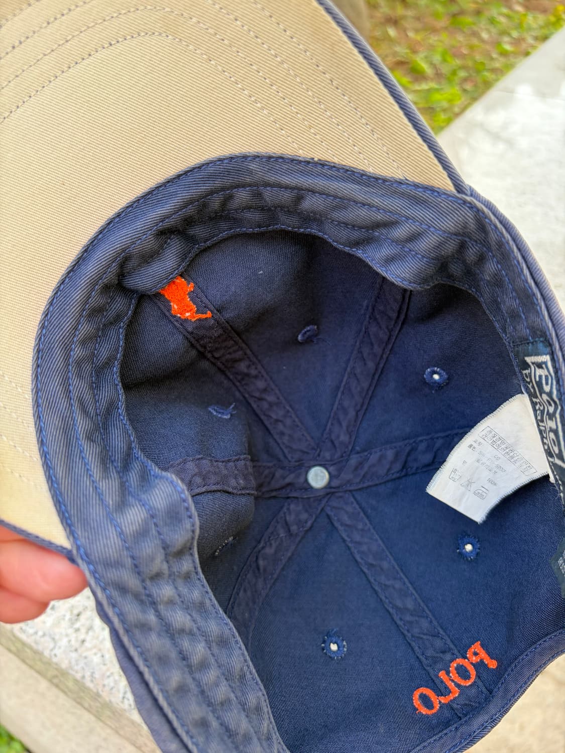 90s Polo RL 폴로 랄프로렌 페이딩 볼캡 (navy) 상품이미지6