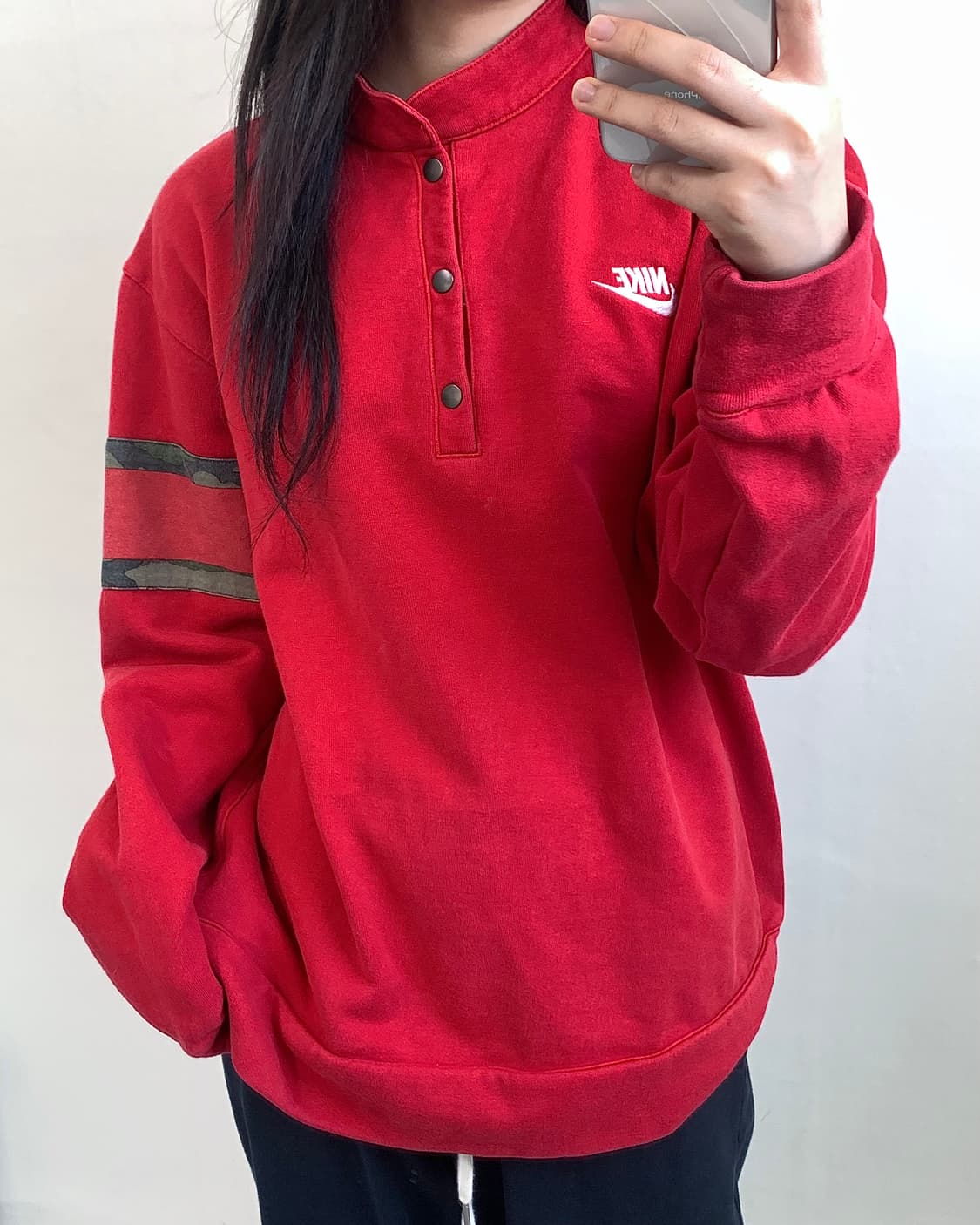 Nike 나이키 레드 버튼업 맨투맨 상품이미지3