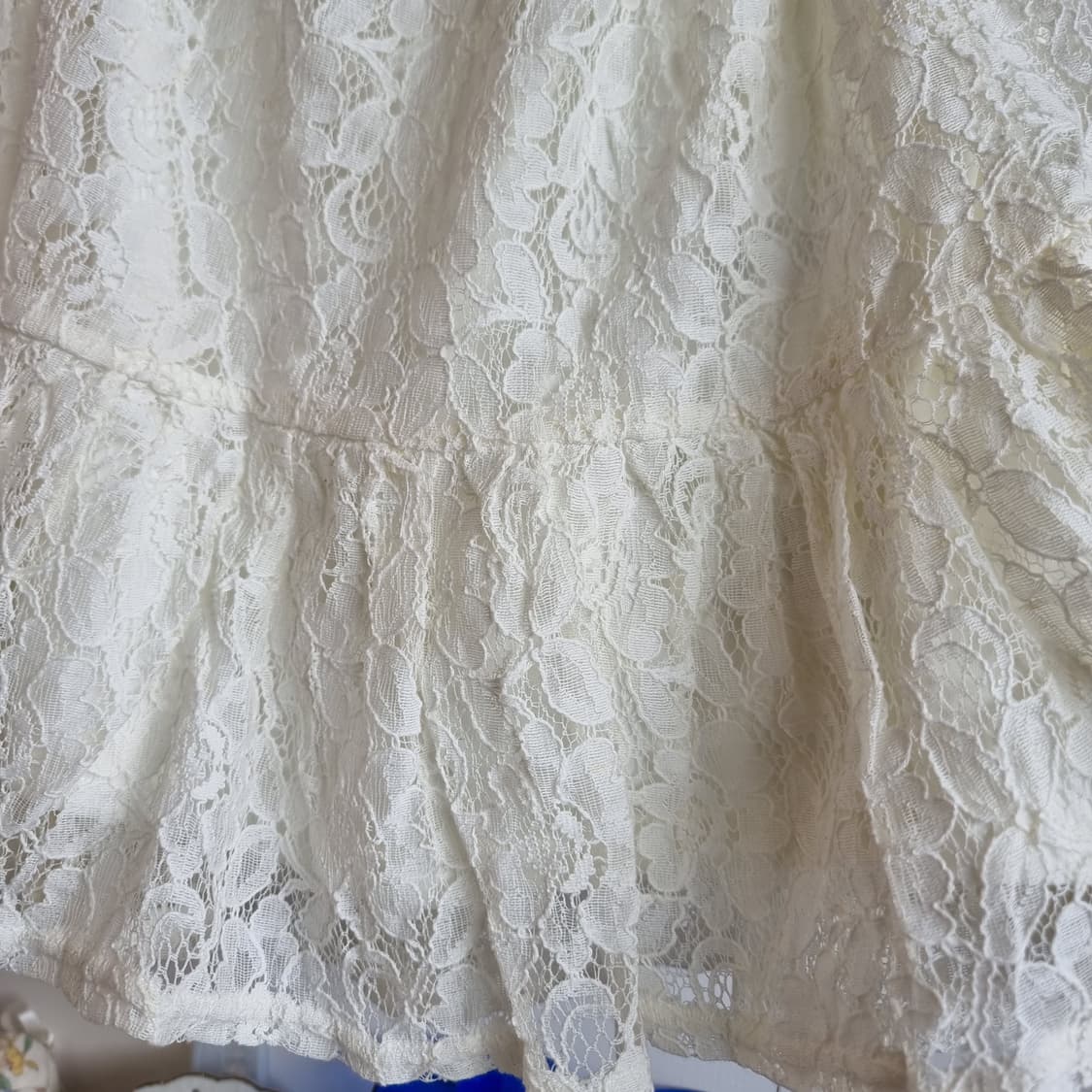 아이보리 플레어 레이스 스커트 상품이미지3
