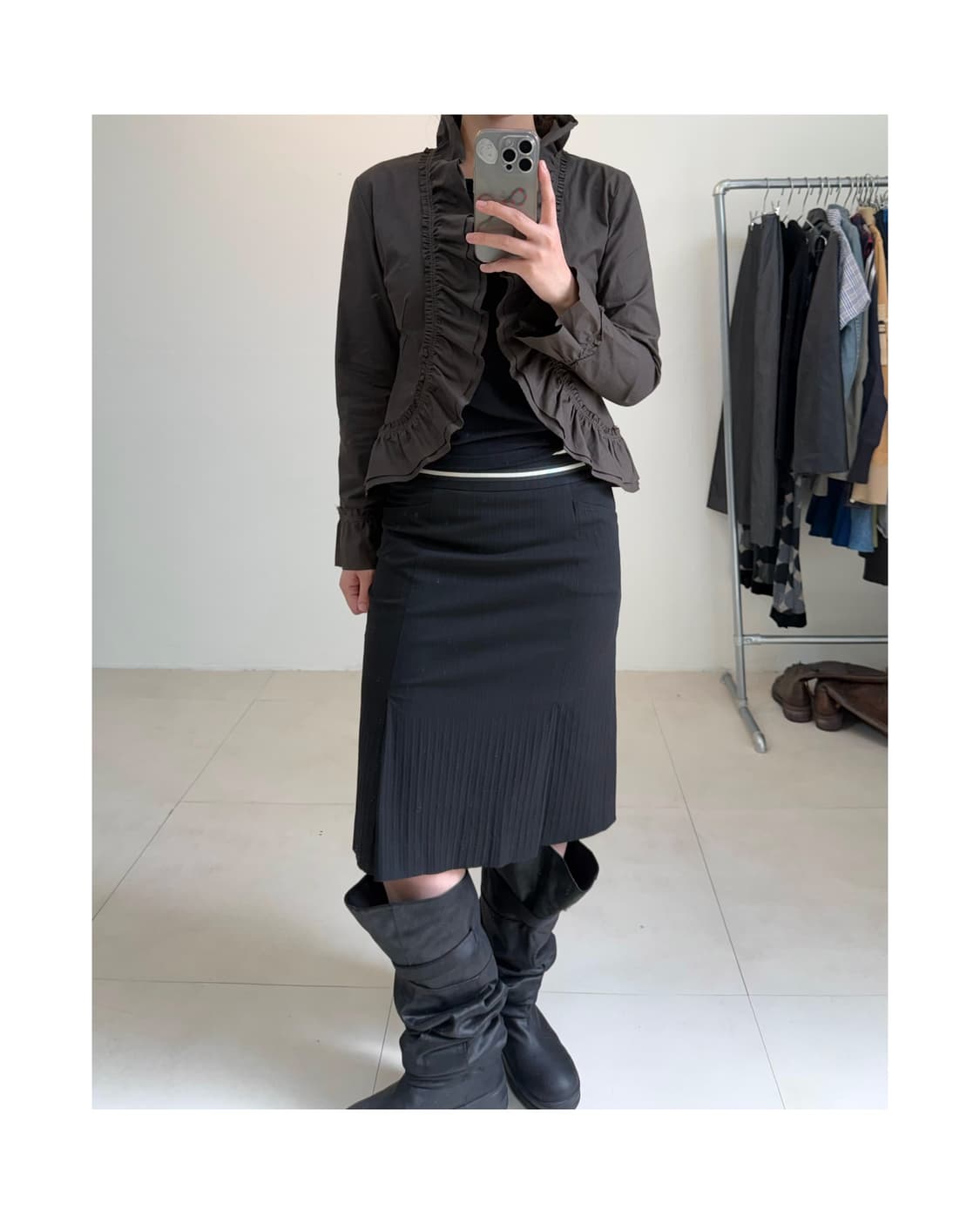 빈티지 프릴 오픈 자켓 상품이미지2