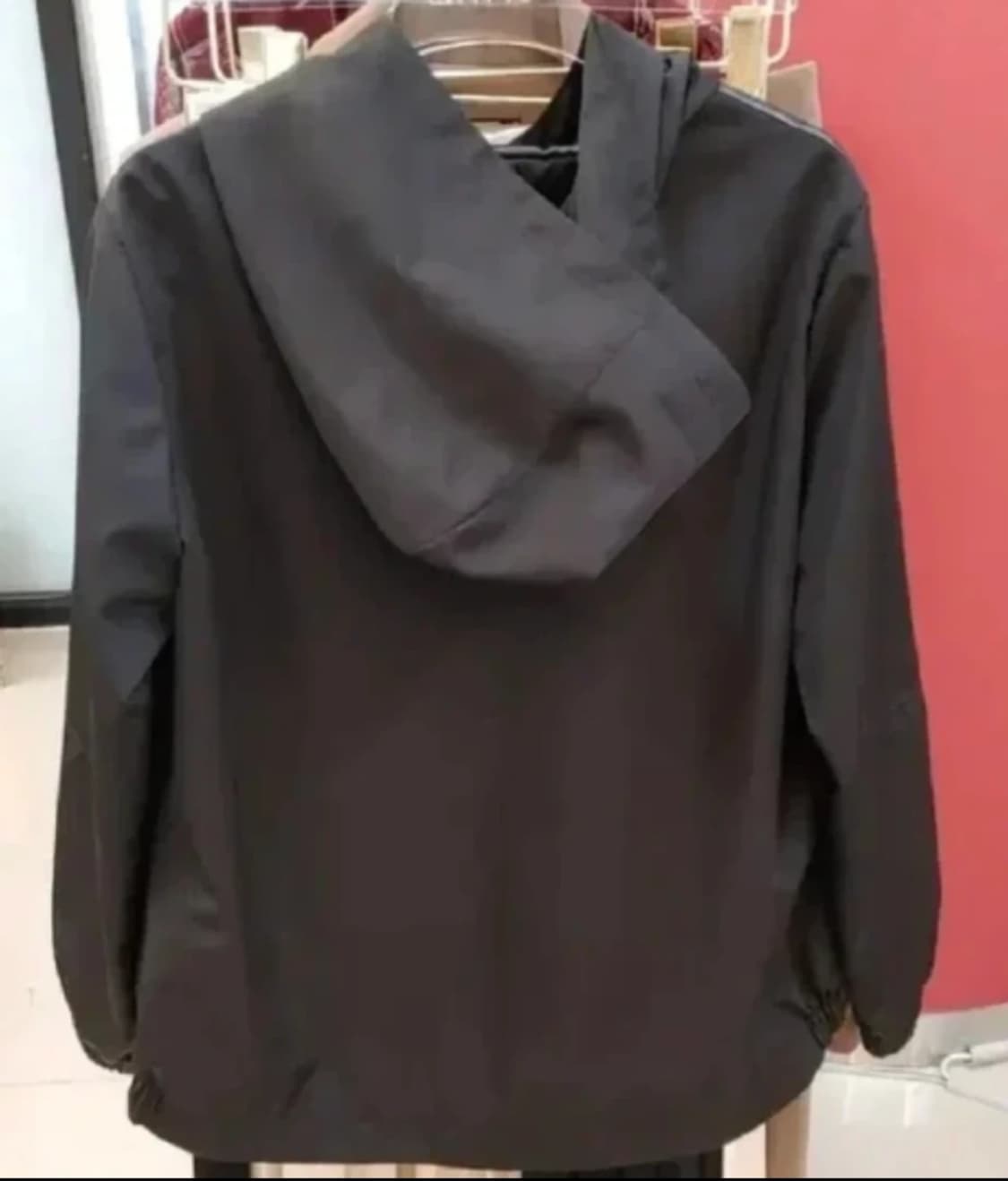 (새제품)천연가죽+프라다 후드 집업 자켓55-88 상품이미지3