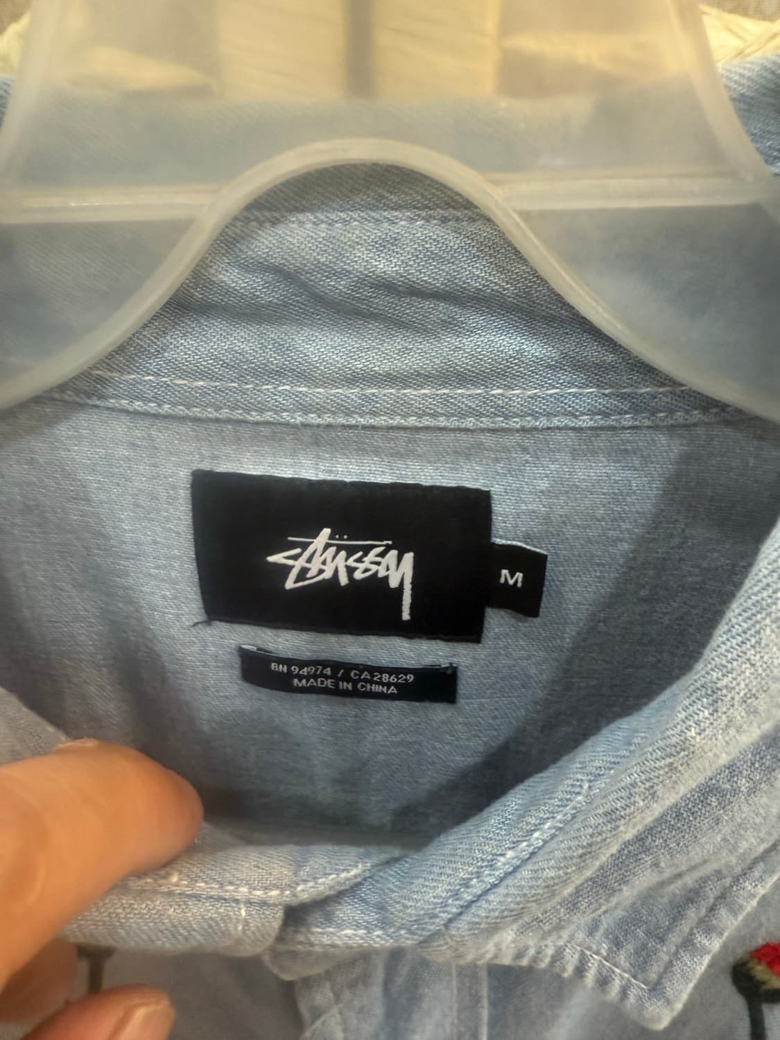 95-100 정품 스투시 플라워 자수 셔츠 팝니다 상품이미지2