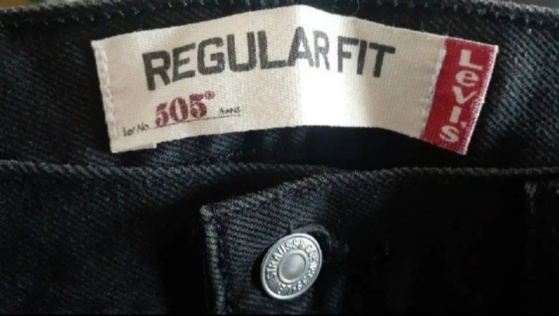 (33-32) 90s 빈티지 리바이스 505 블랙 흑청 데님 팬츠 상품이미지3