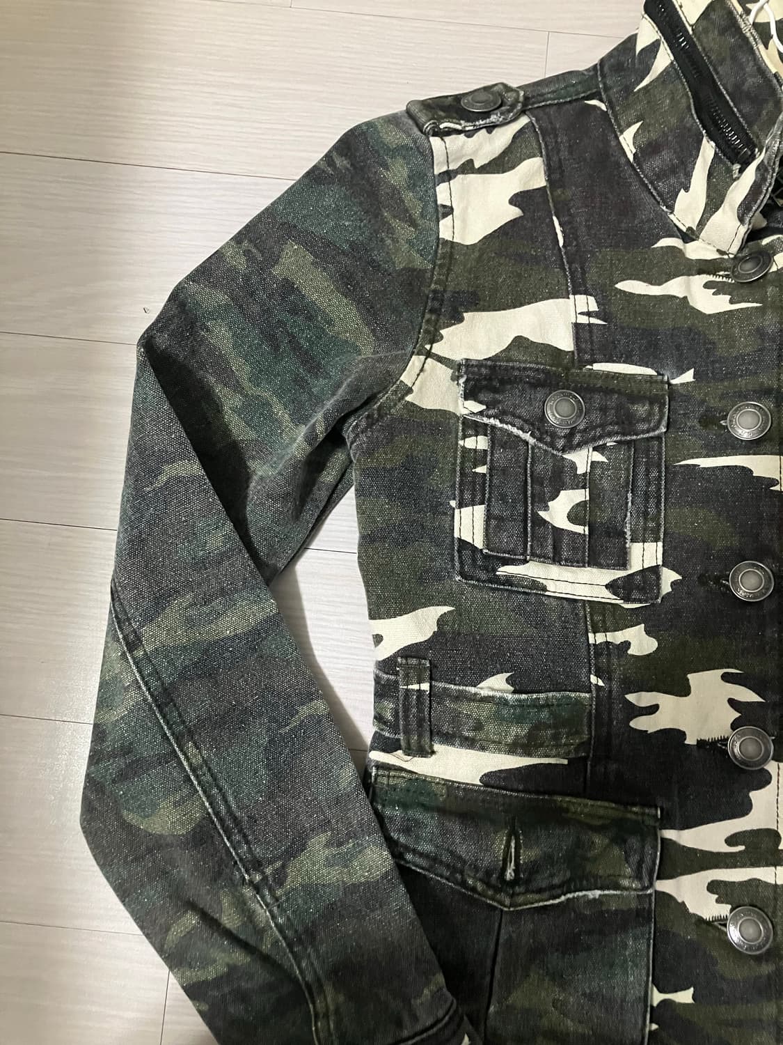 vtg military denim jacket 상품이미지3