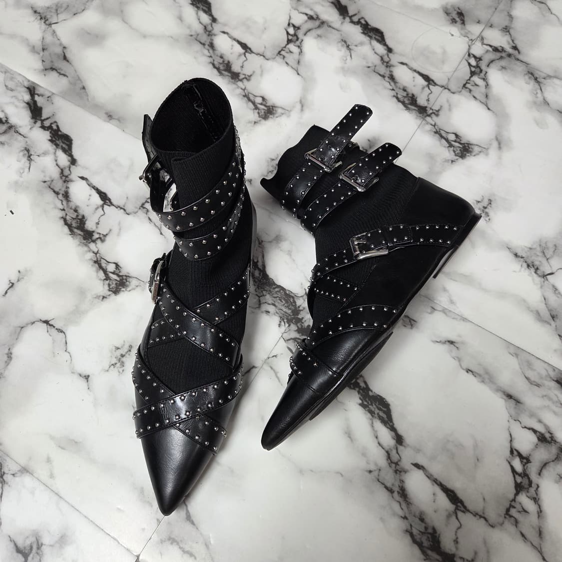 ZARA 스틸레토 부츠 자라 스트랩워커 상품이미지2