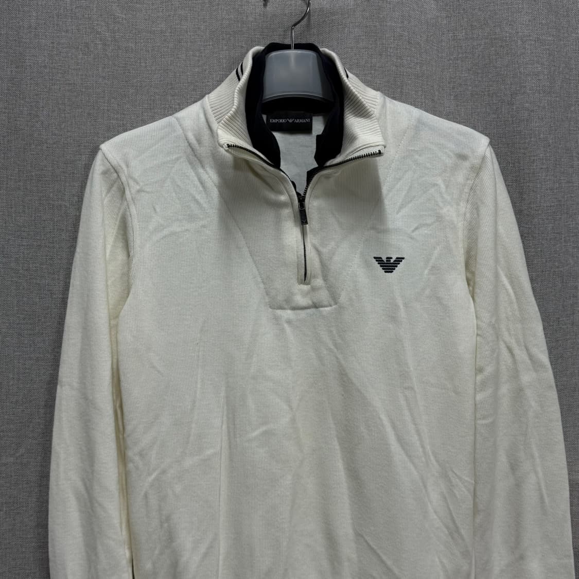 [M] 엠포리오 아르마니 카라 하프넥 반집업 니트 상품이미지3