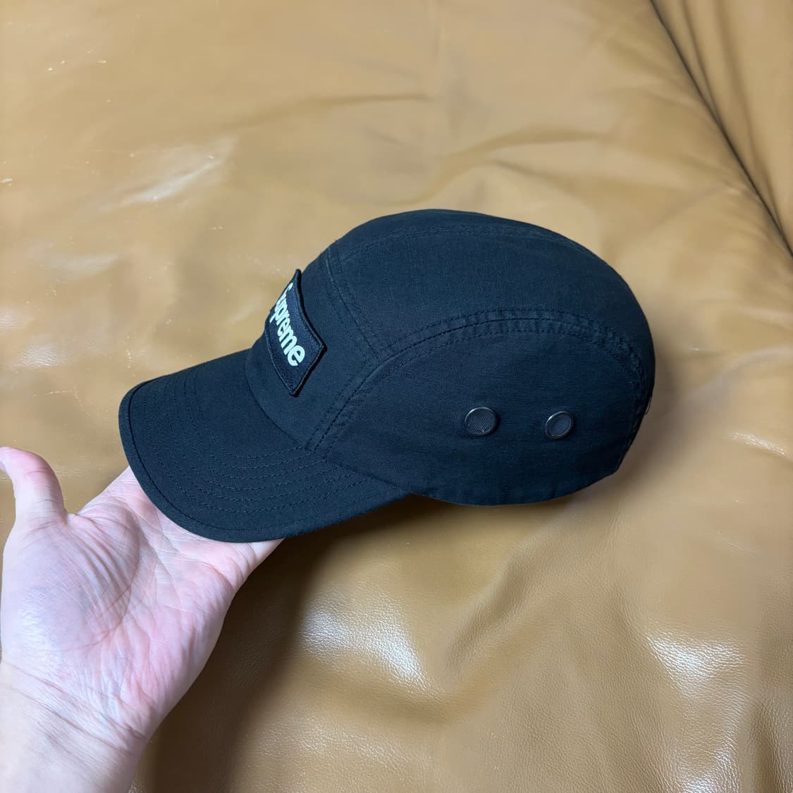 슈프림 캠프캡 모자 박스로고 22FW 밀리터리 블랙 상품이미지4