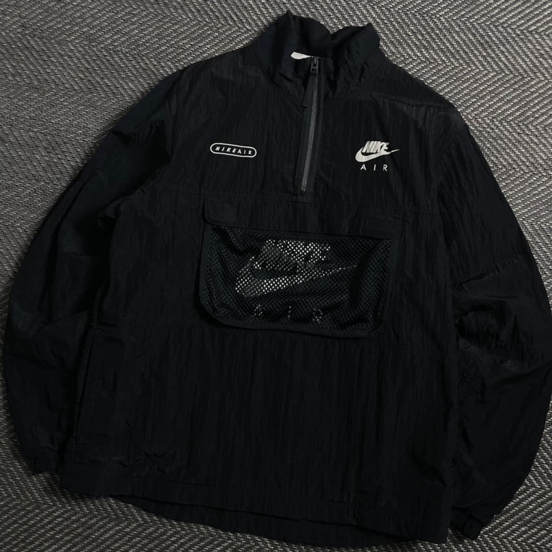 나이키 에어 매쉬 테크 우븐 아노락 블랙 바람막이y 4643 상품이미지1