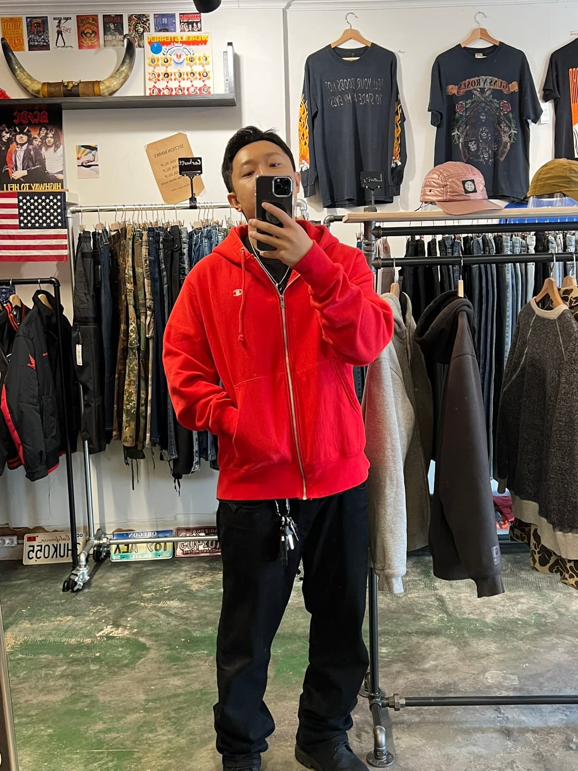 [L] 챔피온 리버스위브 풀 후드집업 블루택 상품이미지9