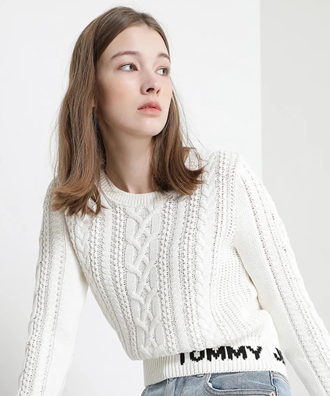 타미힐피거 타미진스 풀오버 케이블 니트 XS 상품이미지3