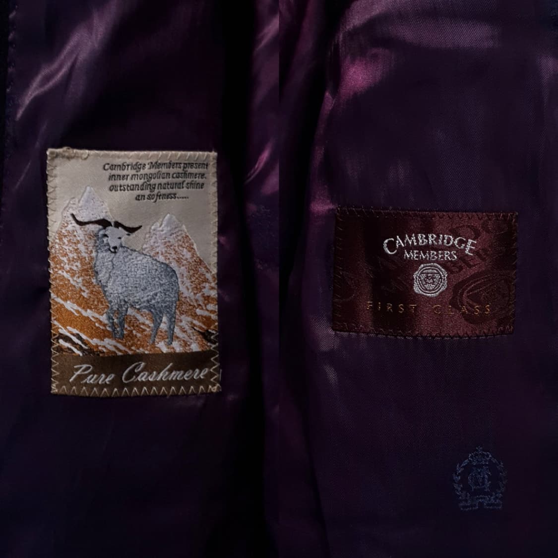 100) 캠브리지맴버스 퍼스트클래스 퓨어 캐시미어 100% 롱 코트 블랙 상품이미지6