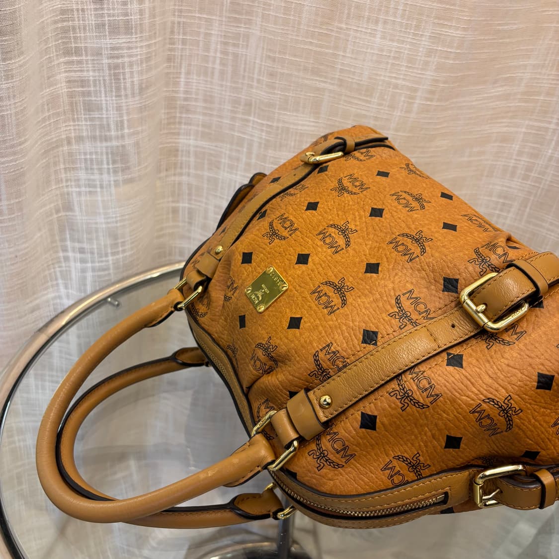 정품 MCM 황토 비세토스 토트백     상품이미지5