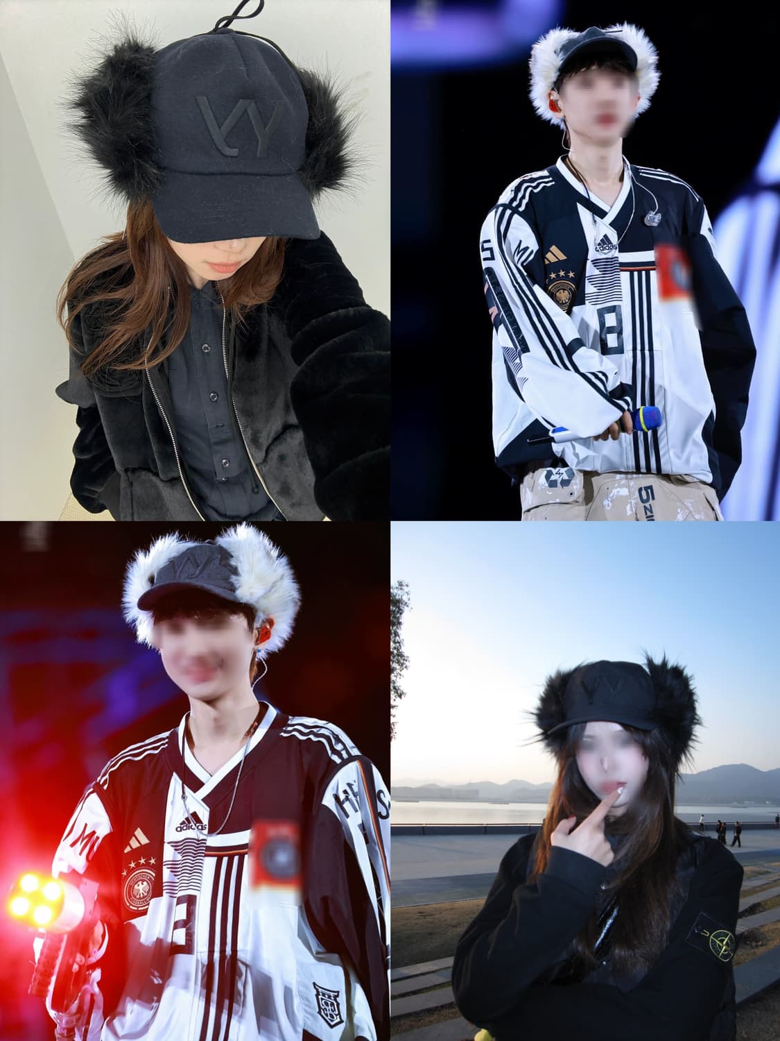 네이비 블랙 오픈와이와이 포우퍼 이어프랩 이어플랩 캡 볼캡 모자 상품이미지1