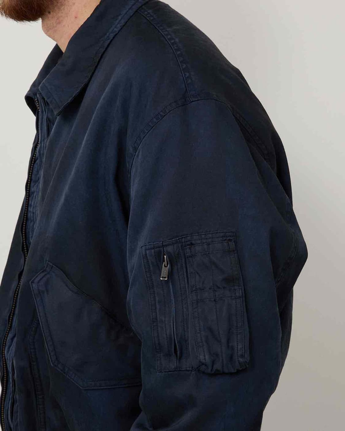 [3] 26ss 아프레쎄 실크 CWU-45 네이비 3사이즈 상품이미지3