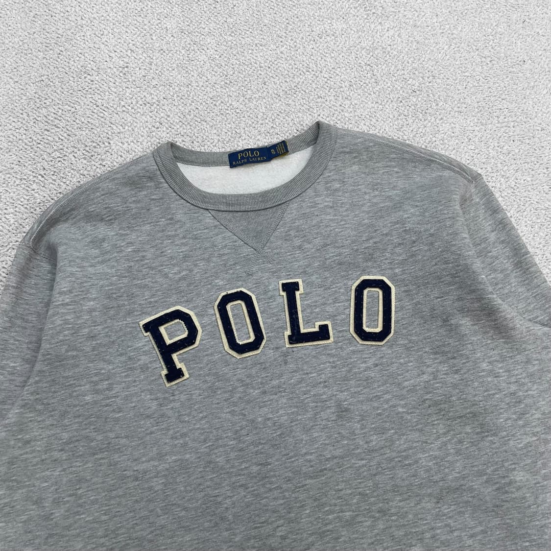 폴로 랄프로렌 아치 로고 크루넥 맨투맨 그레이 상품이미지2