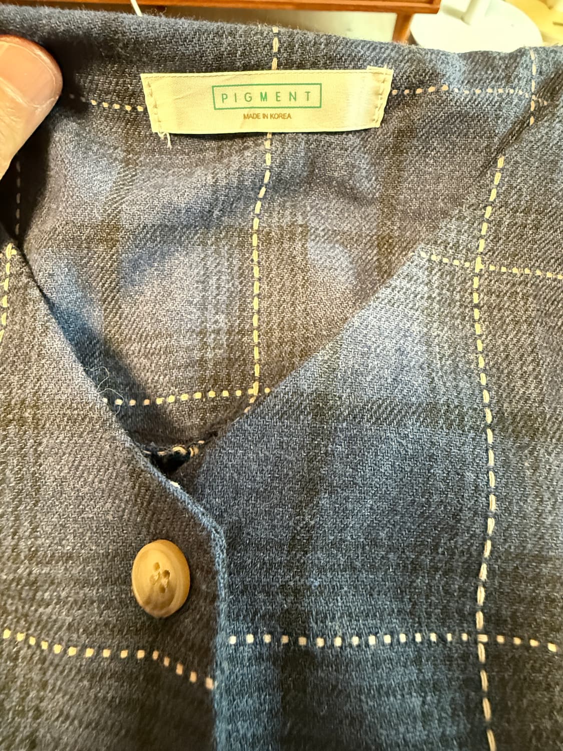 피그먼트 V넥 셔츠 FREE 상품이미지3