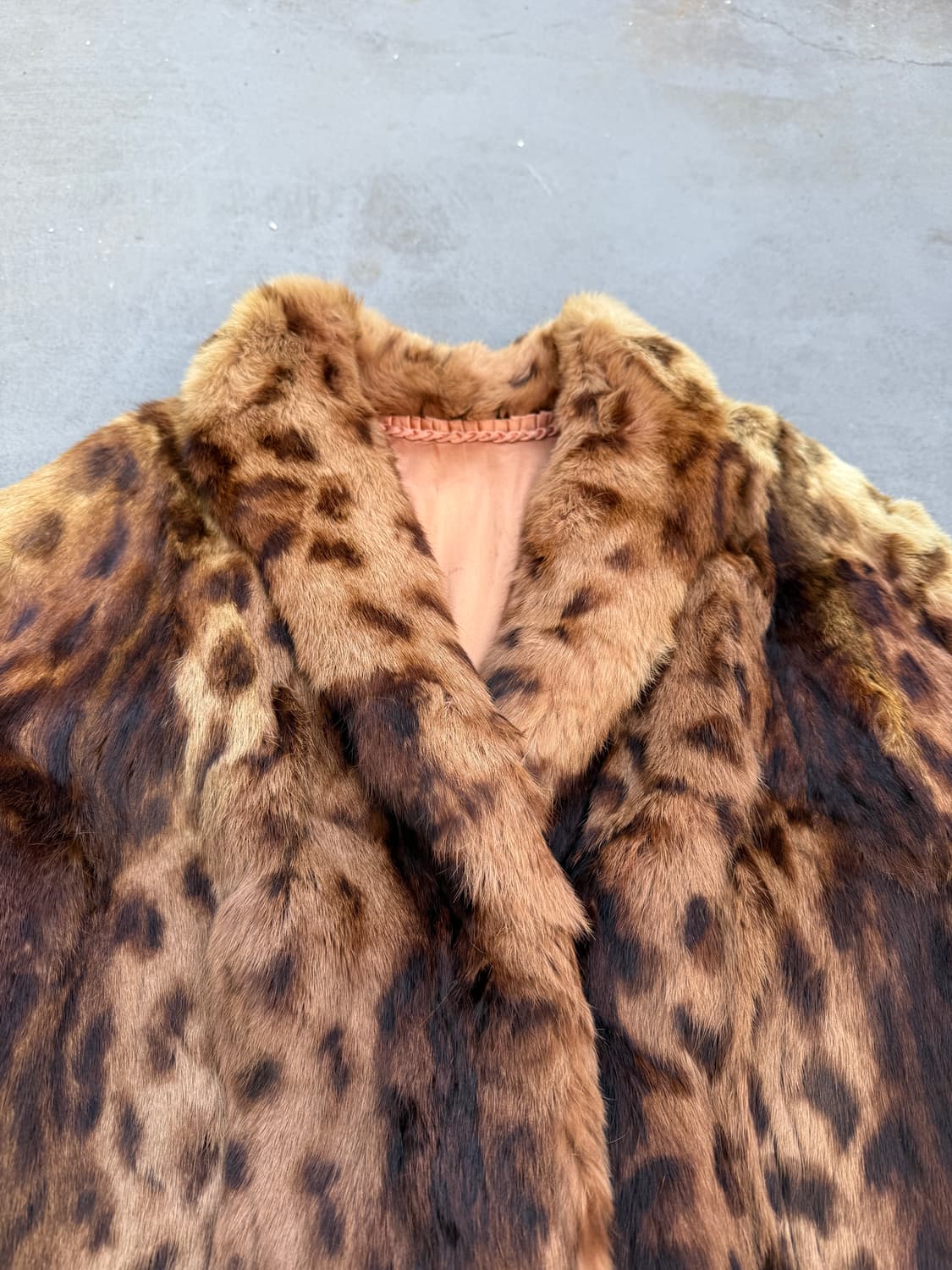 빈티지 레오파드 리얼 퍼 코트 상품이미지7