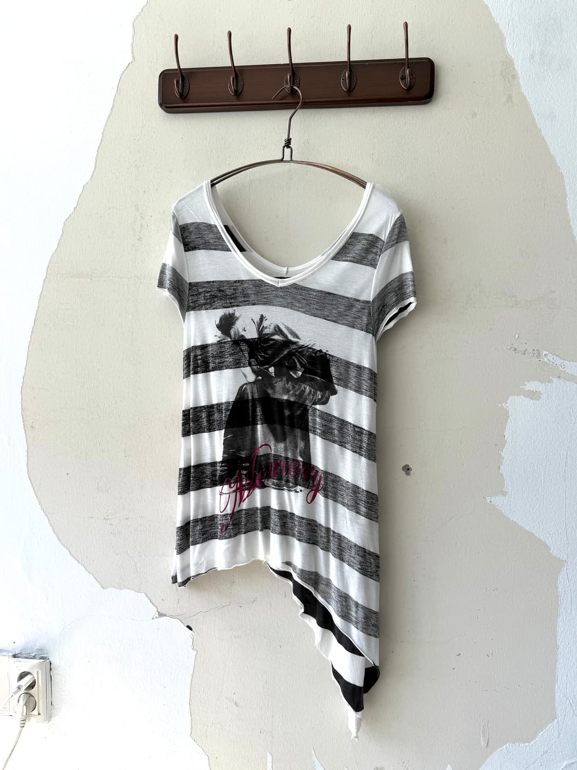 Gya-ru punk unbalance half top 상품이미지5