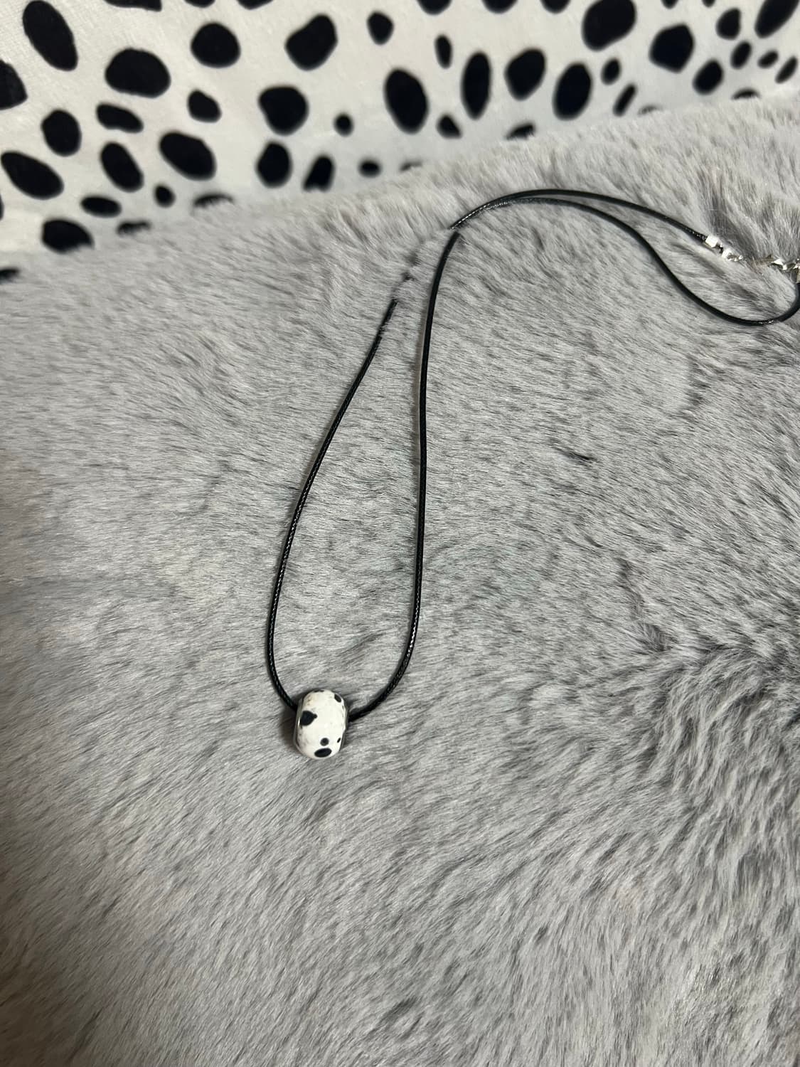 얼룩 젖소무늬 팬던트 데일리 빈티지 목걸이  상품이미지1