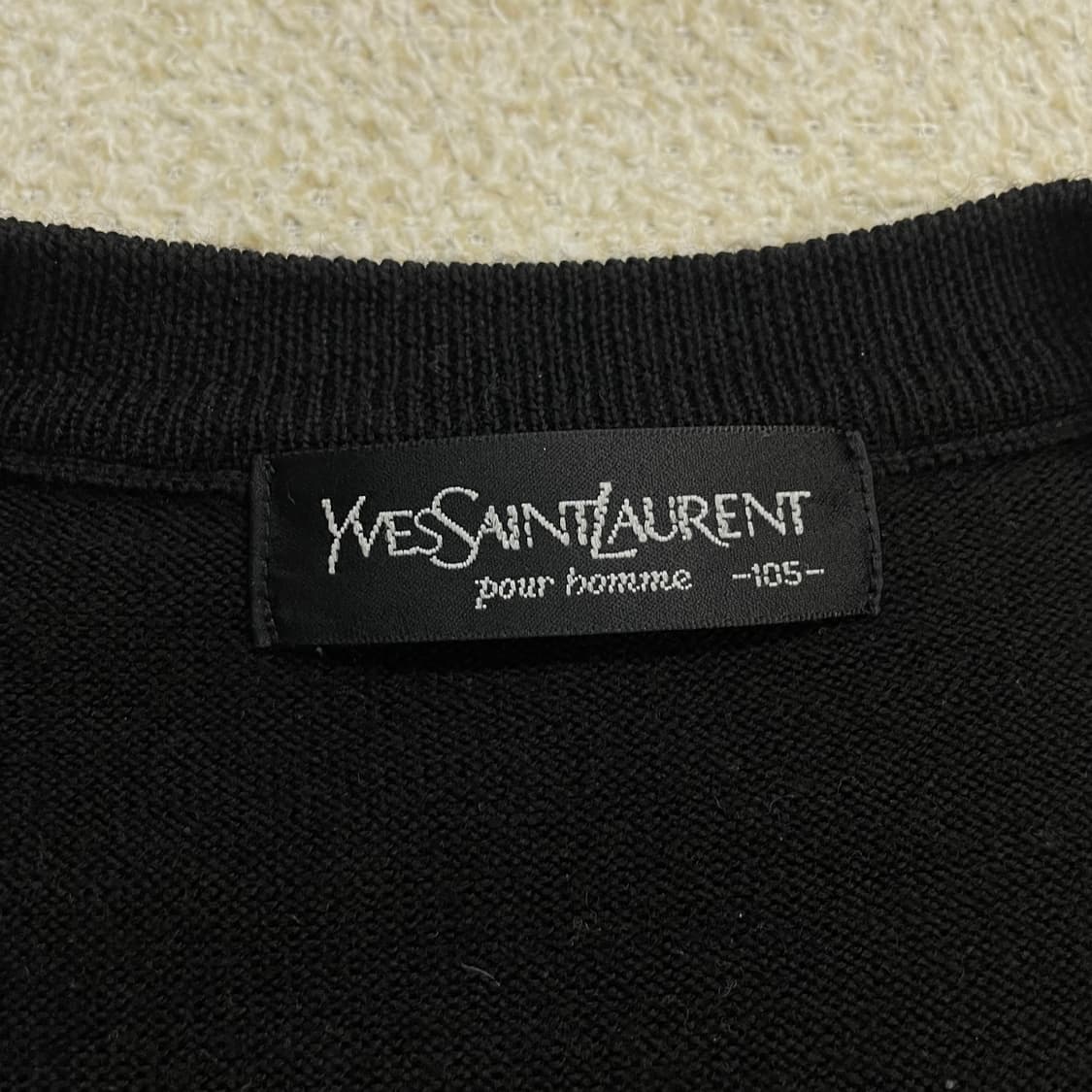 입생로랑 ysl 로고 니트 조끼 베스트 블랙 상품이미지4