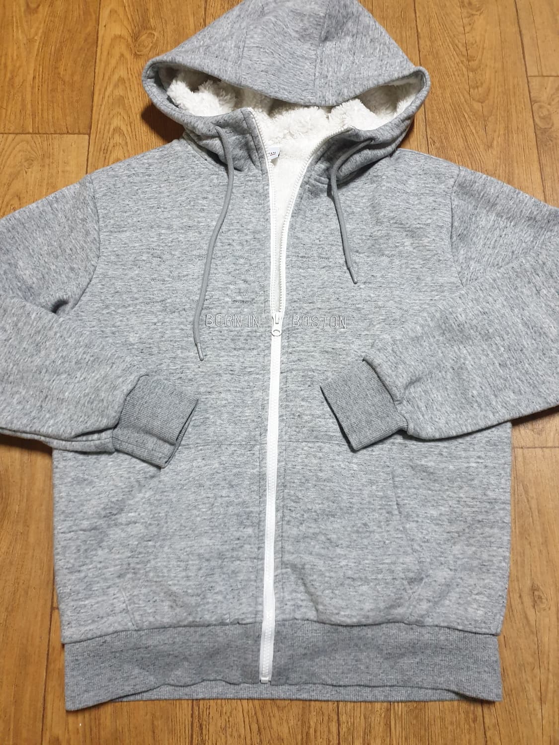 1185 폴햄 안감 양털 후드집업 95 사이즈입니다 상품이미지2