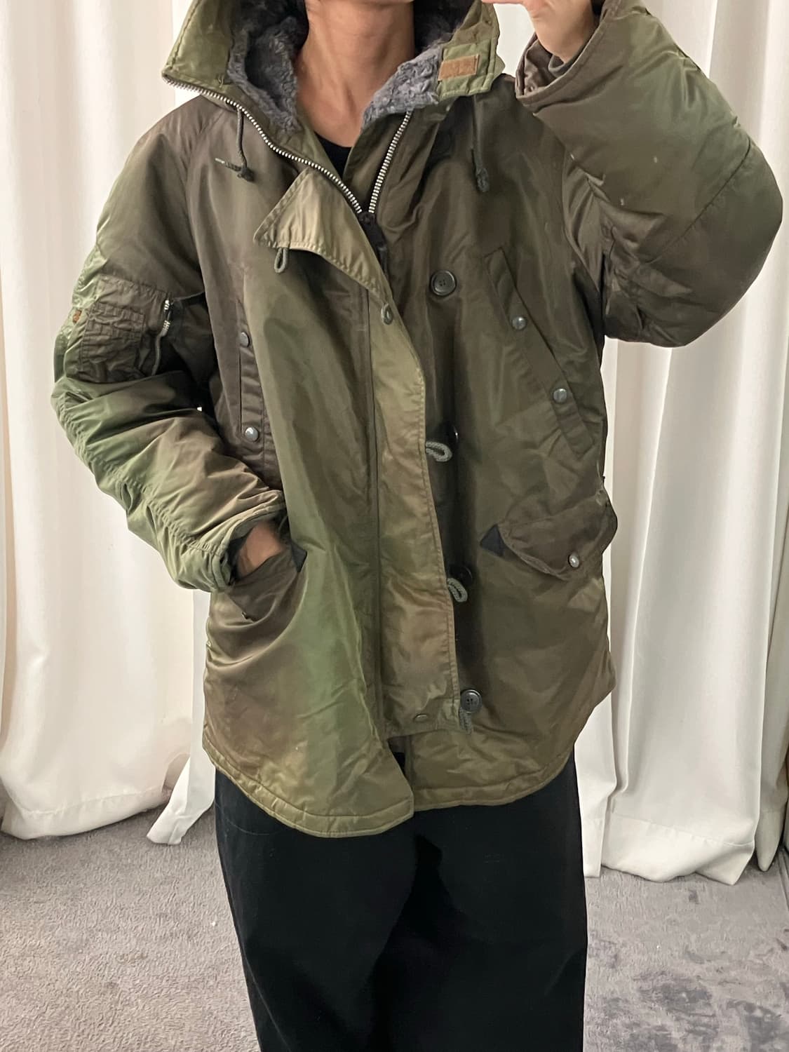 알파인더스트리 N3B 카키 야상 파카 XL 상품이미지9